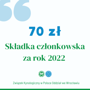 Składka członkowska 2022 rok